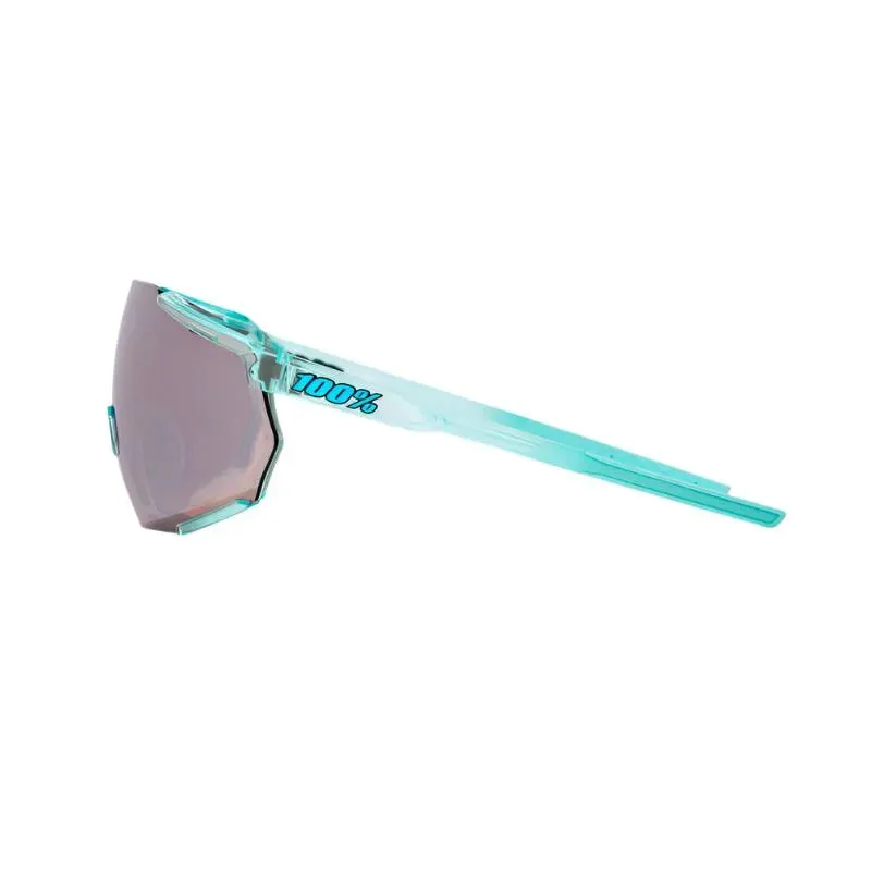 100% Racetrap 3.0 Sport Sunglasses (Silver/Polished Translucent Mint)