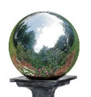 12 Inch Silver Stainless Steel Gazing Globe