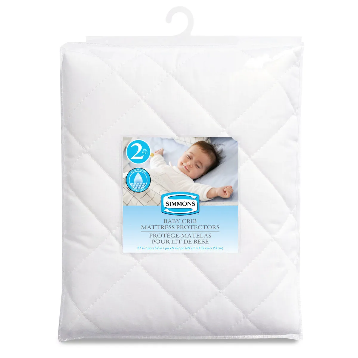 2 Pack Microfiber Crib Mattress Protectors