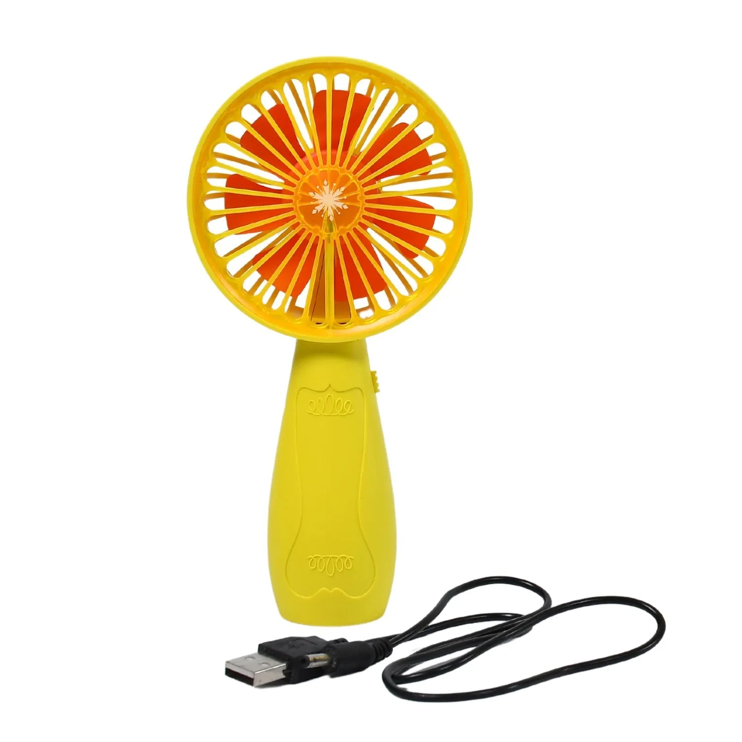 7605 Foldable Handy Light Fans Rechargeable Handheld Mini Fan Electric Personal Fans Hand Bar Desktop Fan (Battery Not Include)