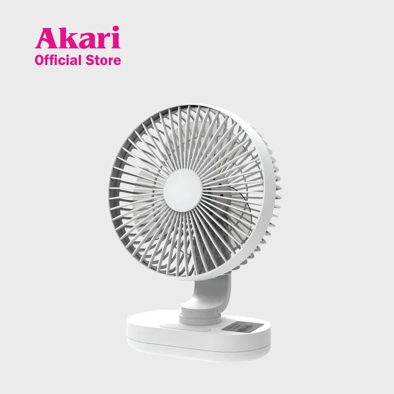 Akari 8 Rechargeable Fan with LED Night Light (ARF-8008)