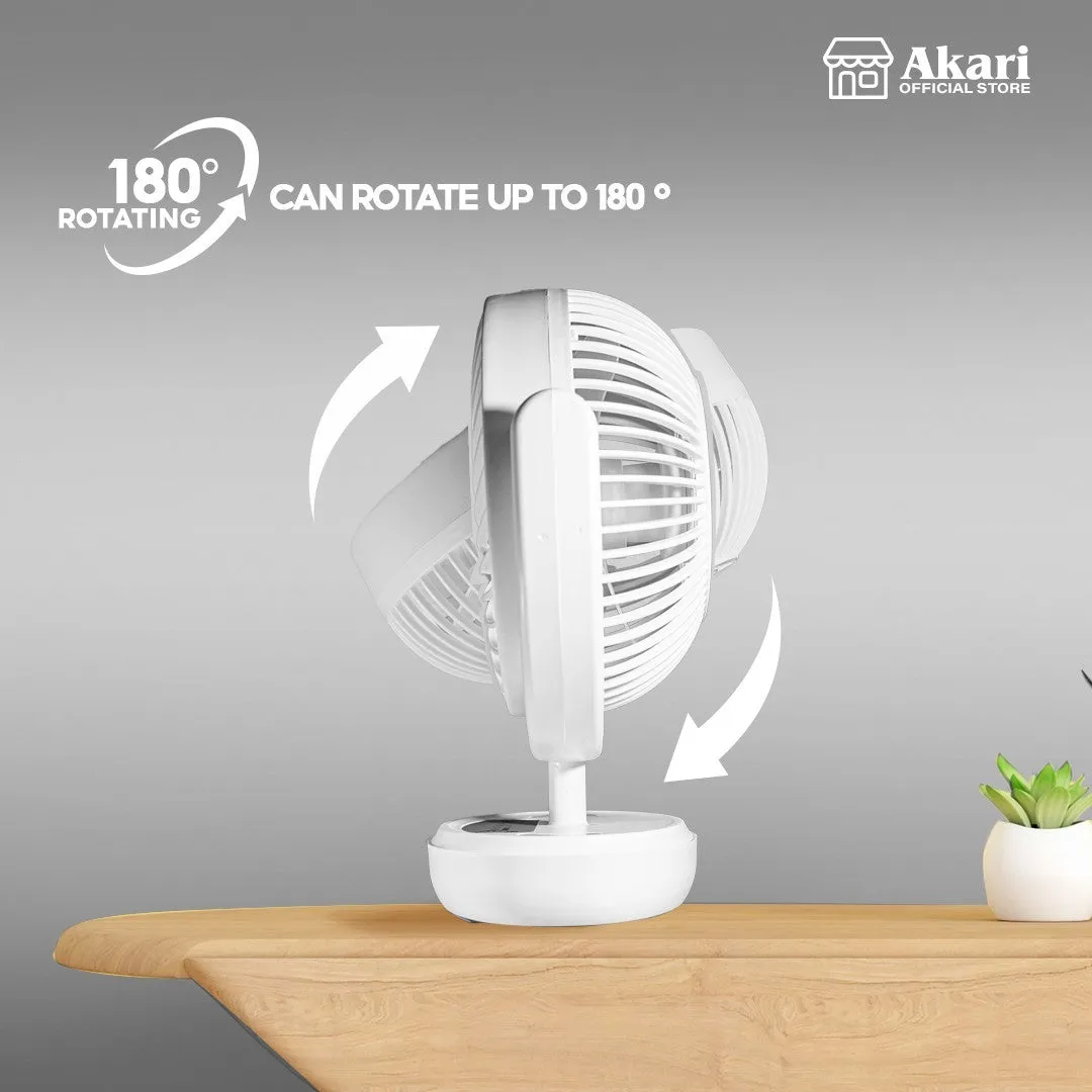 Akari B1T1: 6 Rechargeable Fan with 8W LED