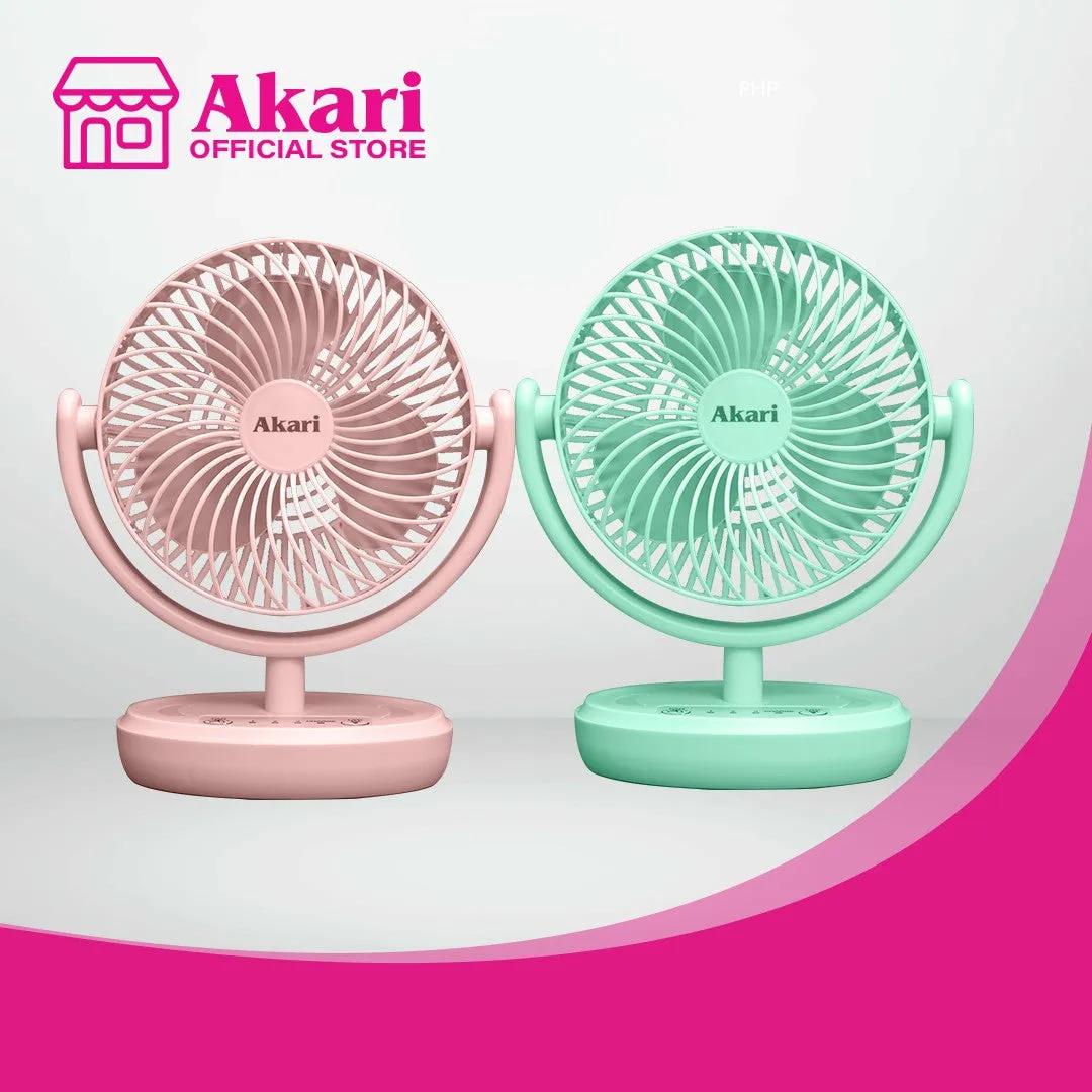 Akari B1T1: 6 Rechargeable Fan with 8W LED