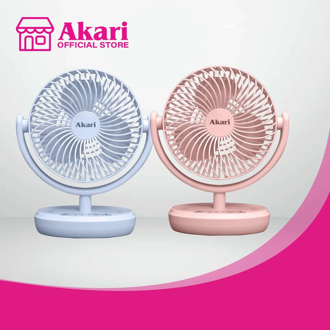 Akari B1T1: 6 Rechargeable Fan with 8W LED