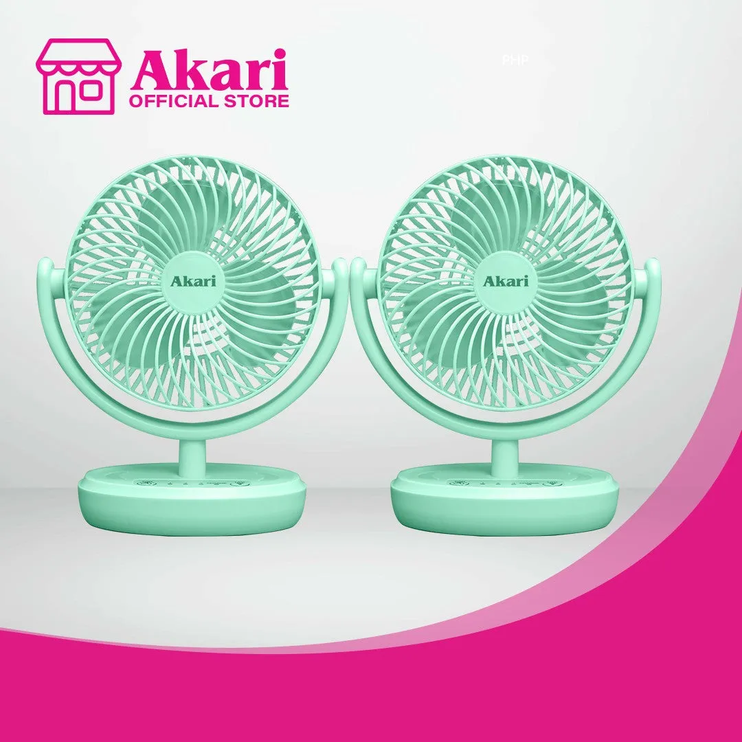 Akari B1T1: 6 Rechargeable Fan with 8W LED