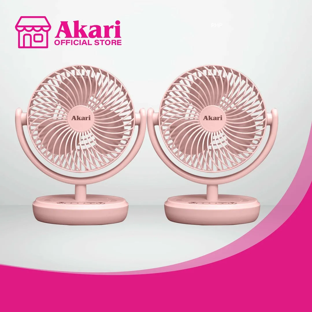 Akari B1T1: 6 Rechargeable Fan with 8W LED