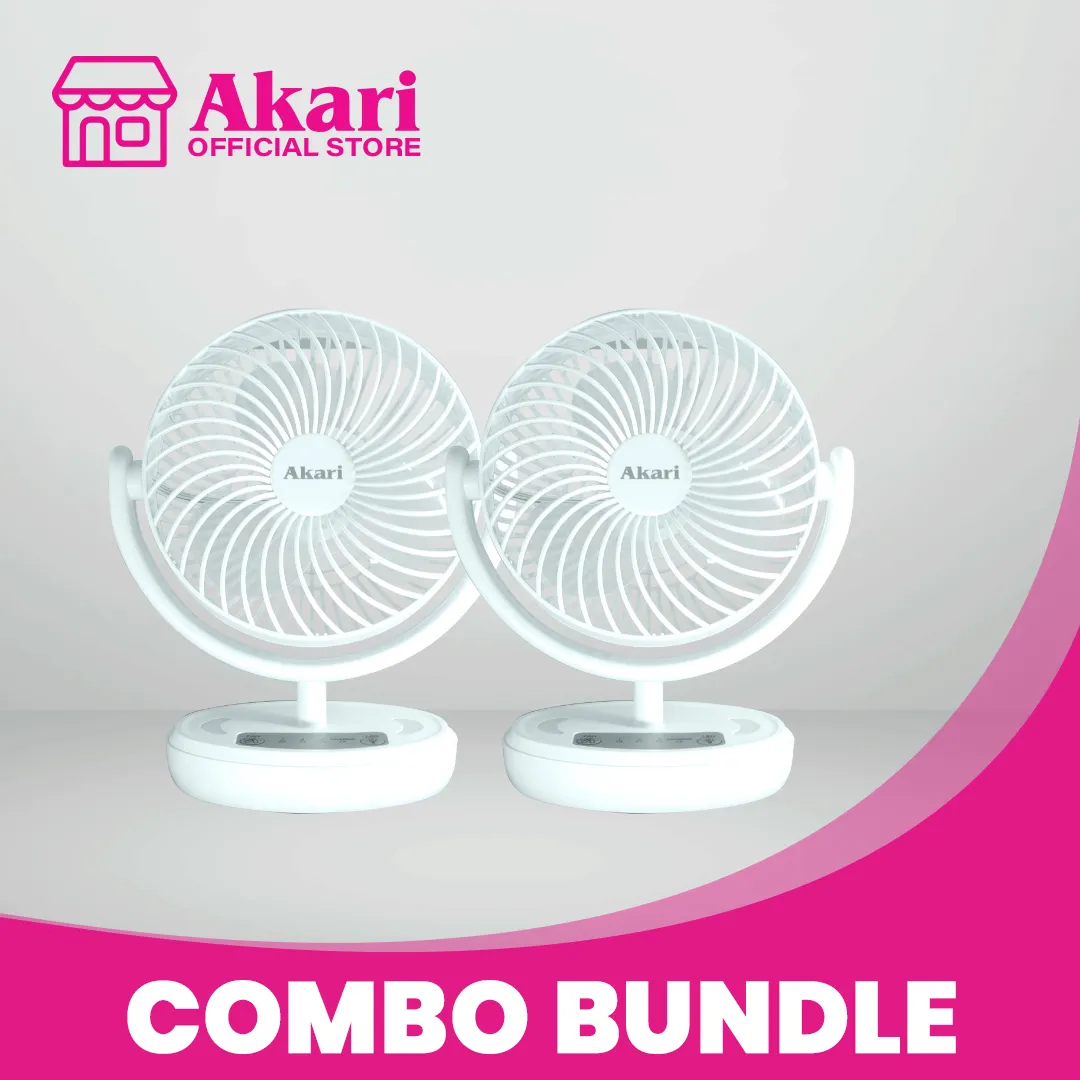 Akari B1T1: 6 Rechargeable Fan with 8W LED