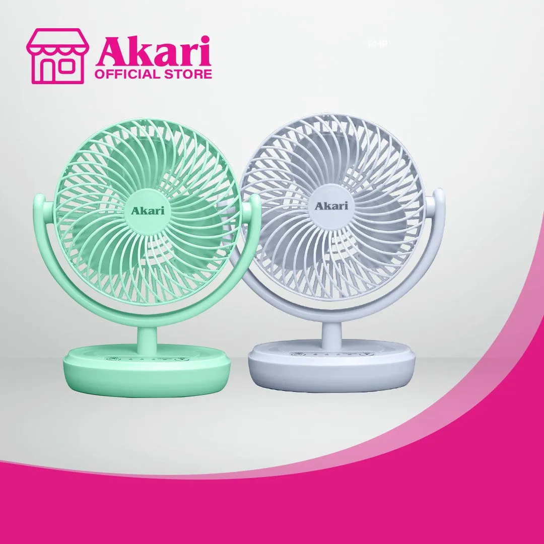 Akari B1T1: 6 Rechargeable Fan with 8W LED