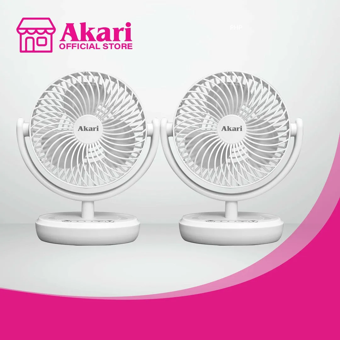 Akari B1T1: 6 Rechargeable Fan with 8W LED