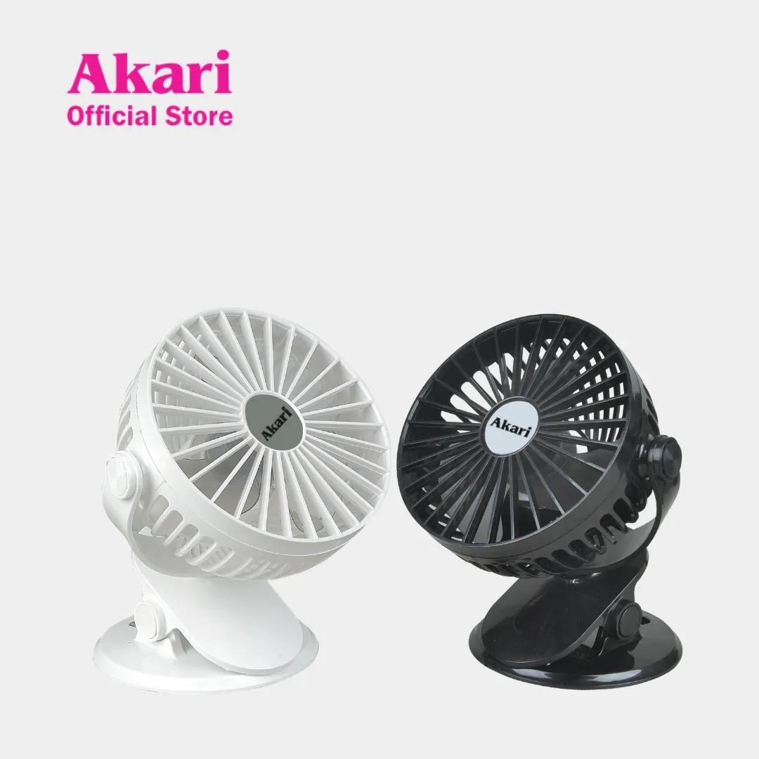 Akari Fantastic 2PCS Duo 5” Rechargeable Clip Fan ( AJF-5529 )