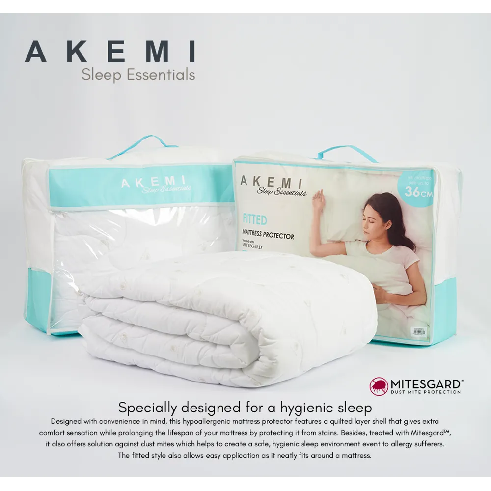 Akemi Sleep Essential Fitted Mattress Protector Double