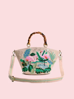 America & Beyond - Tropical Pink Flamingo Mini Tote [Pre-Order]