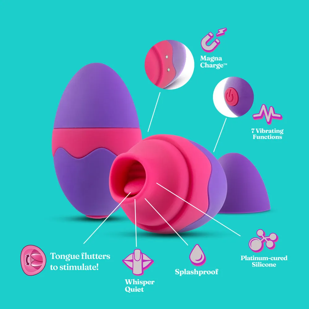 Aria By Blush® | Flutter Tongue 7-Function Flicking Tongue Clitoris Stimulator - Made From Satin Smooth Platinum-Cured Silicone