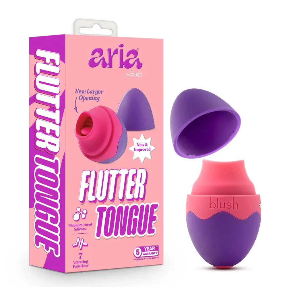 Aria By Blush® | Flutter Tongue 7-Function Flicking Tongue Clitoris Stimulator - Made From Satin Smooth Platinum-Cured Silicone