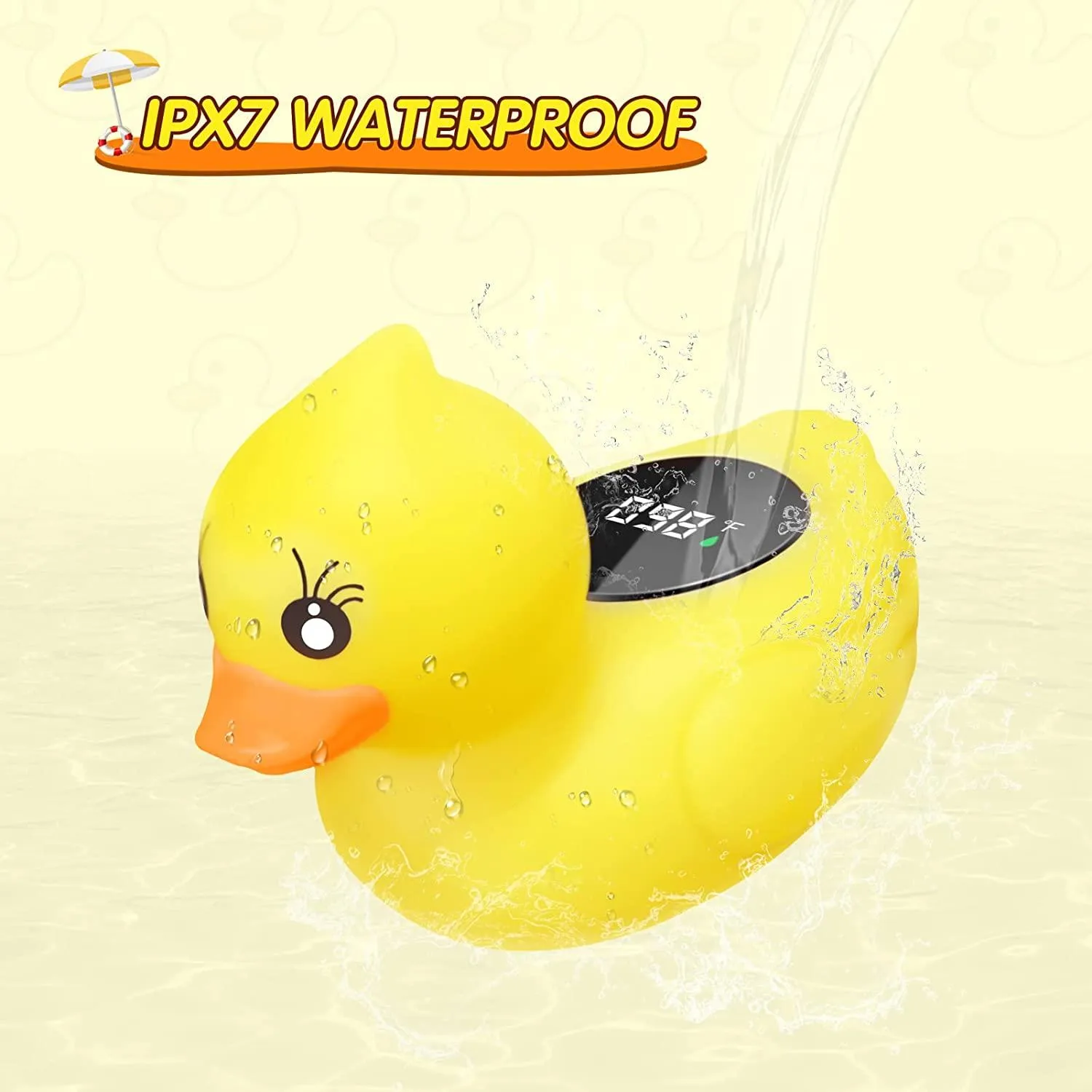 Baby Bath Thermometer - Cute Yellow Duck Digital Bathtub Water Thermometer and Toy for Babies, Toddlers, & Kids