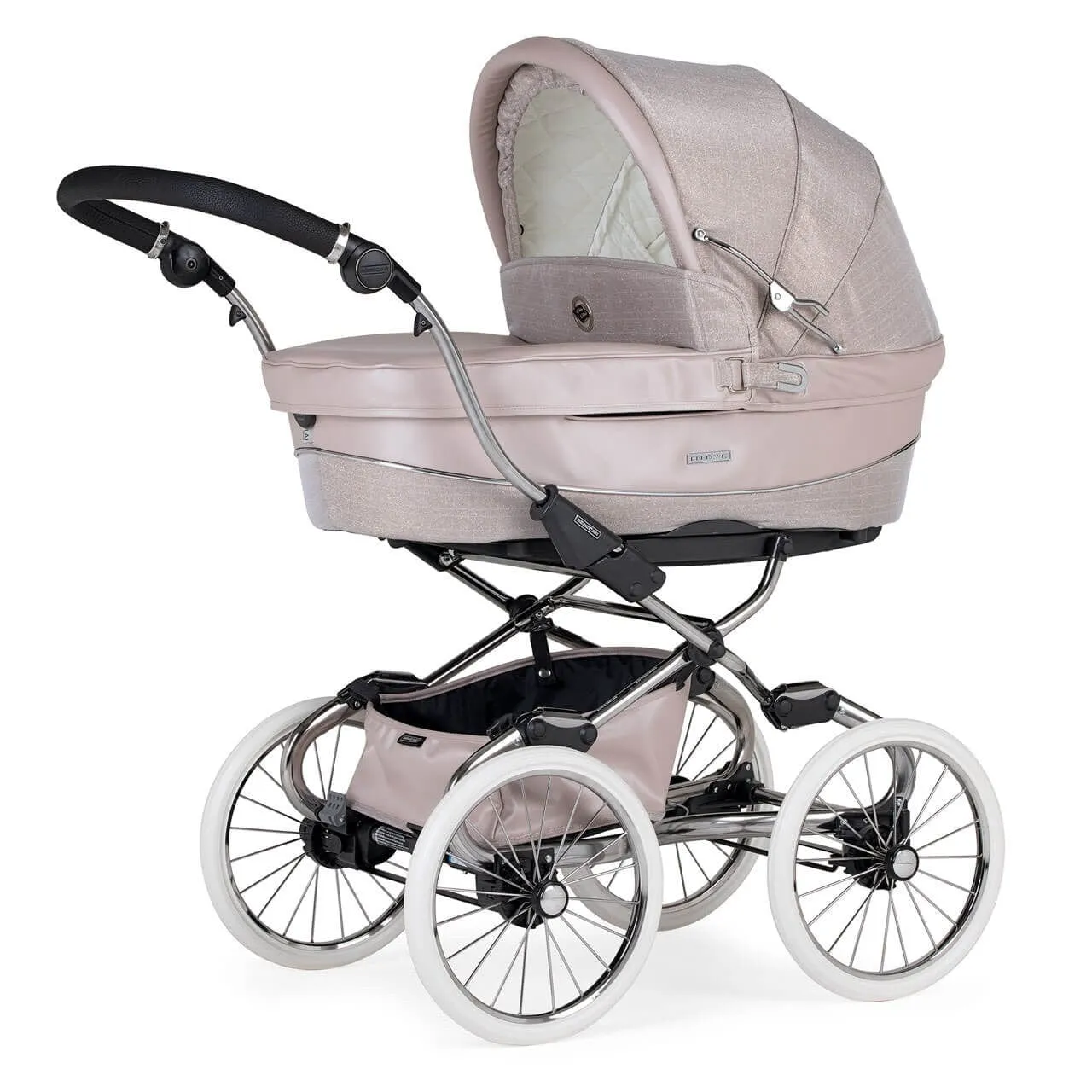 Bebecar Stylo Class  Combination Pram, Raincover and LA3 Kit - Rose