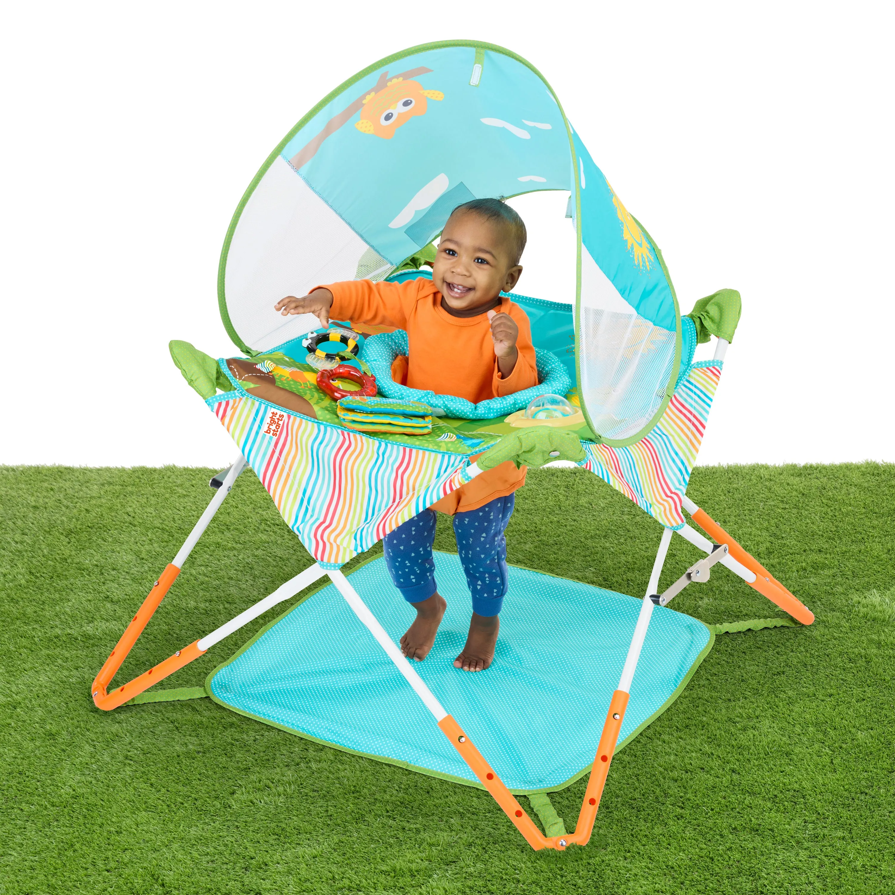 Bright Starts Pop 'N Jump Portable Activity Jumper, Owl Forest