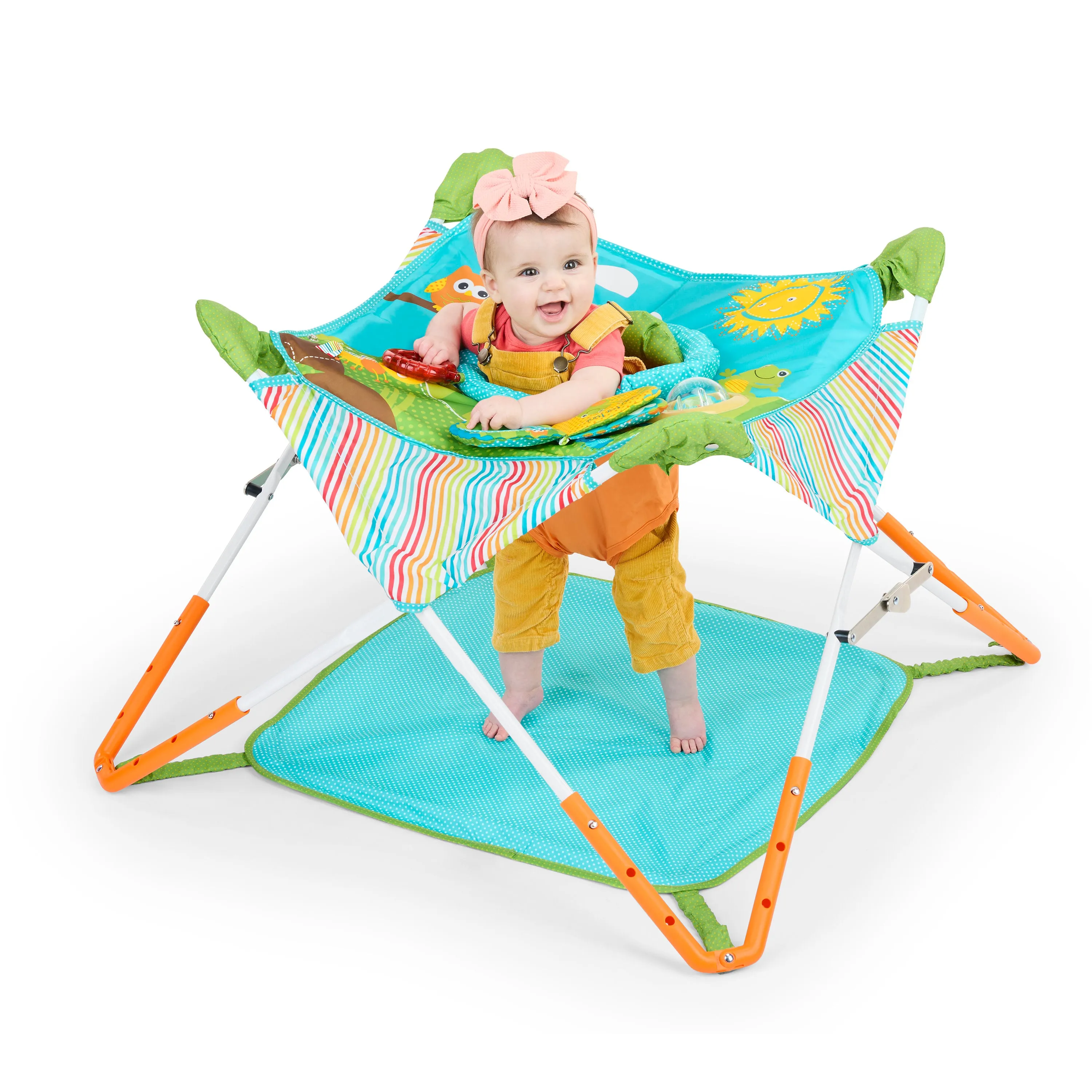 Bright Starts Pop 'N Jump Portable Activity Jumper, Owl Forest