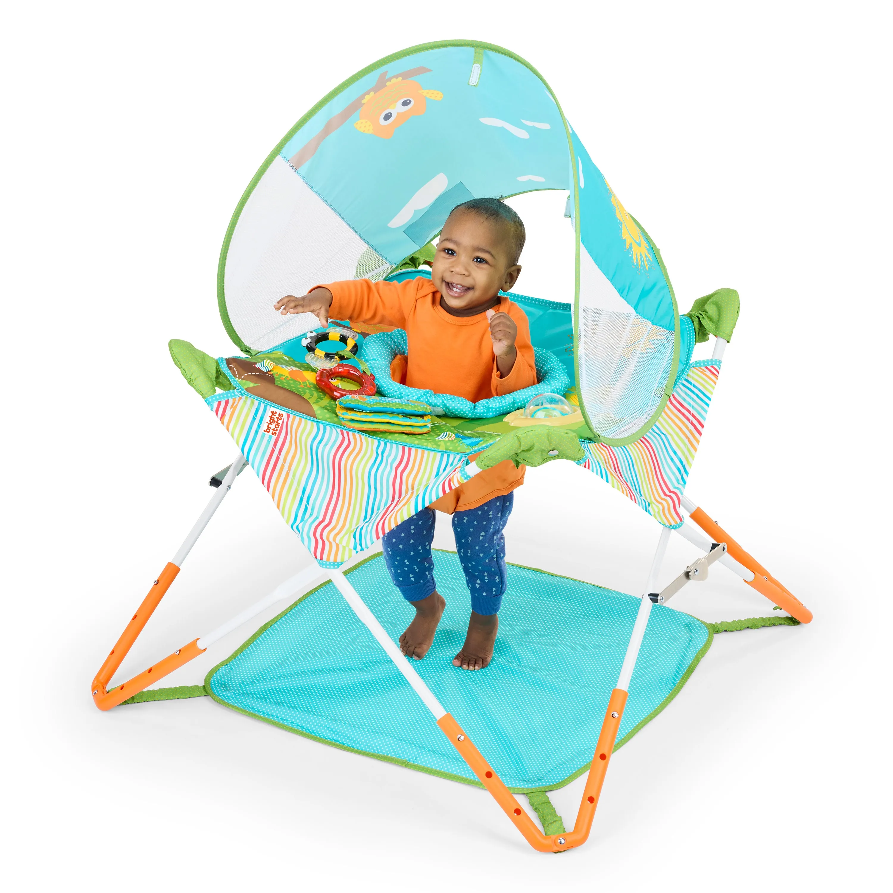 Bright Starts Pop 'N Jump Portable Activity Jumper, Owl Forest