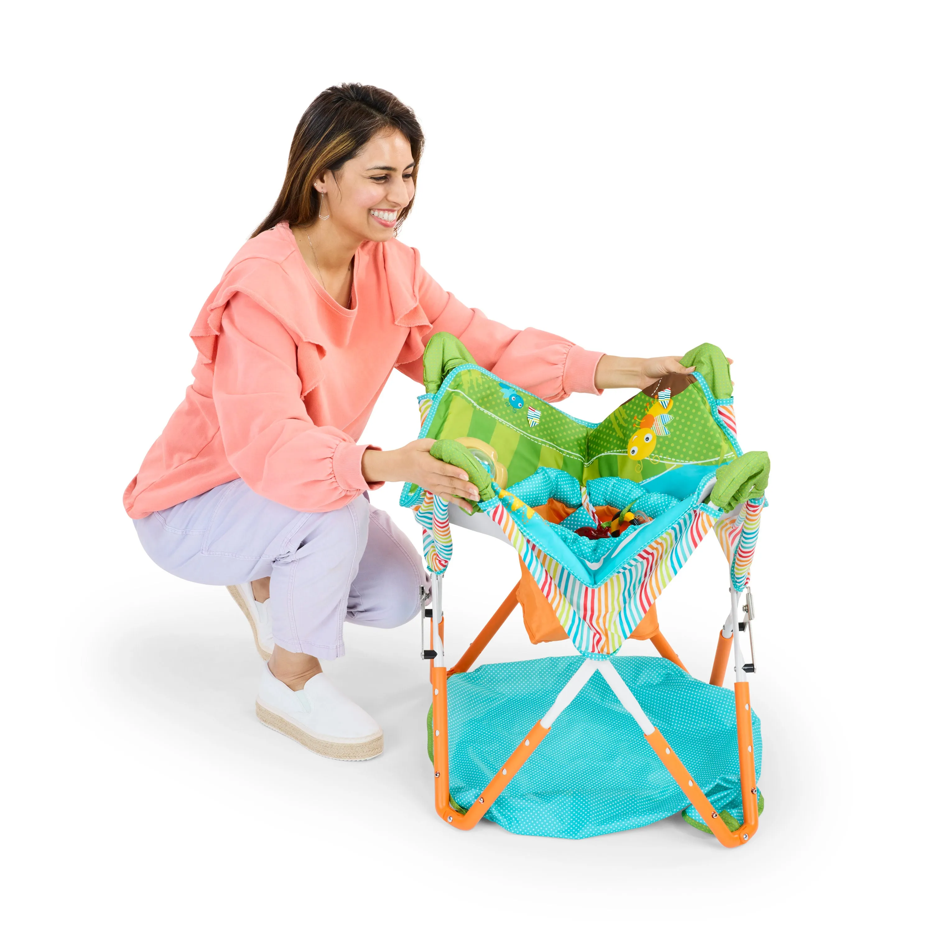 Bright Starts Pop 'N Jump Portable Activity Jumper, Owl Forest