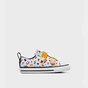 Converse Infants Chuck Taylor All Star Easy On Doodles Sneaker White/Multi _ 181046 _ White