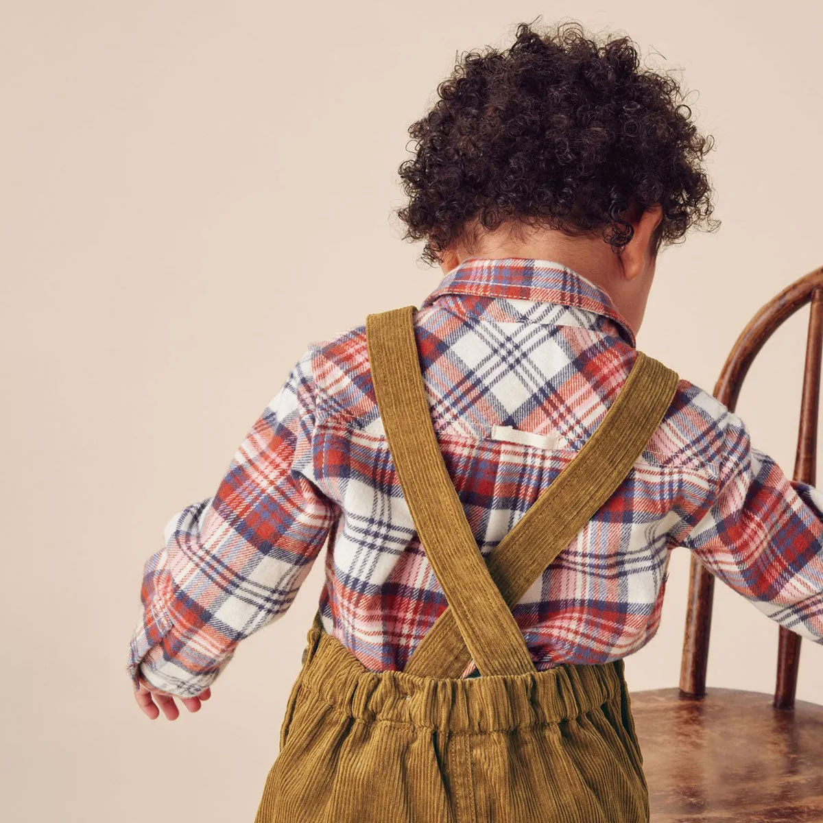 Corduroy Baby Overalls - Raw Umber