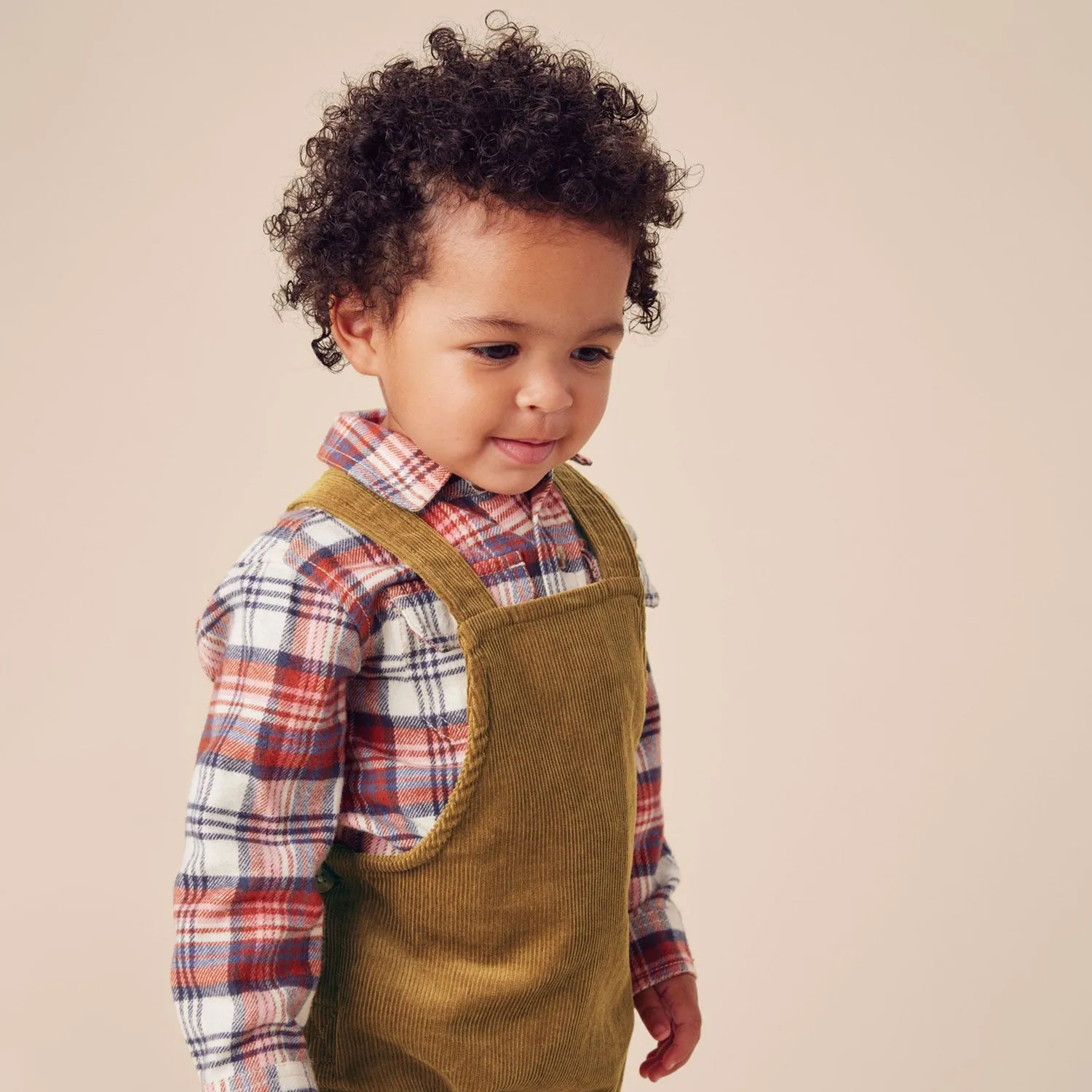 Corduroy Baby Overalls - Raw Umber