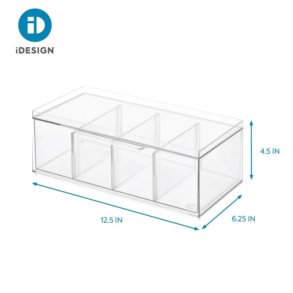 Crisp Tea Storage Organizer in Clear