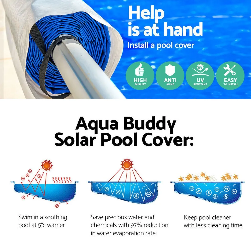 Durable 500 Micron Pool Cover & Adjustable Roller Set - Aquabuddy