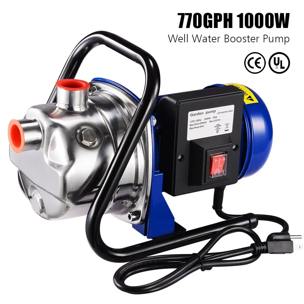 Electric Water Pump Sump Pump Stainless Steel 1.3 HP