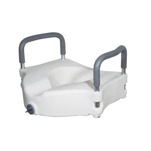 Elevated Raised Toilet Seat with Removable Padded Arms