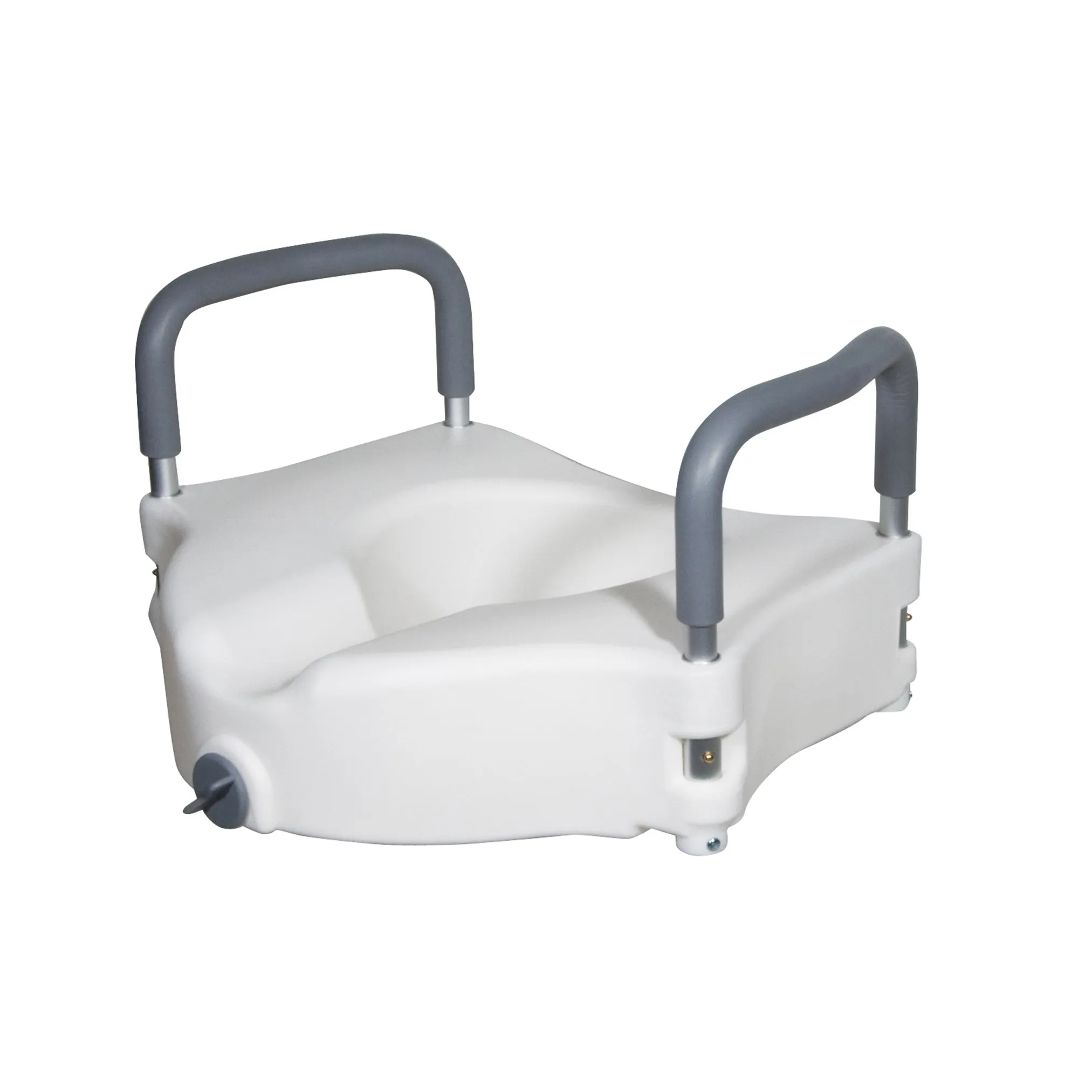 Elevated Raised Toilet Seat with Removable Padded Arms