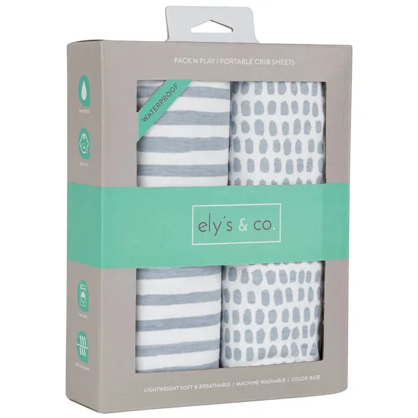 Ely's & Co. Waterproof Pack N Play/ Porta Crib Sheet - 2 Pack