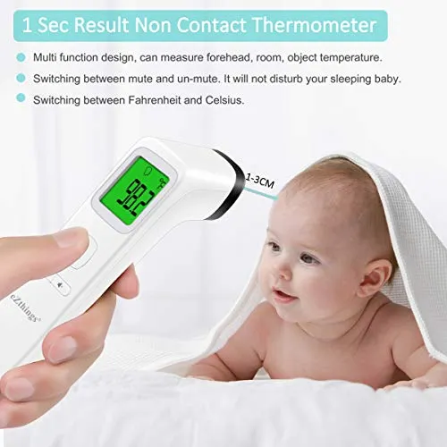 eZthings Forehead Thermometer Medical Non Touch Infrared with Fever Alarm