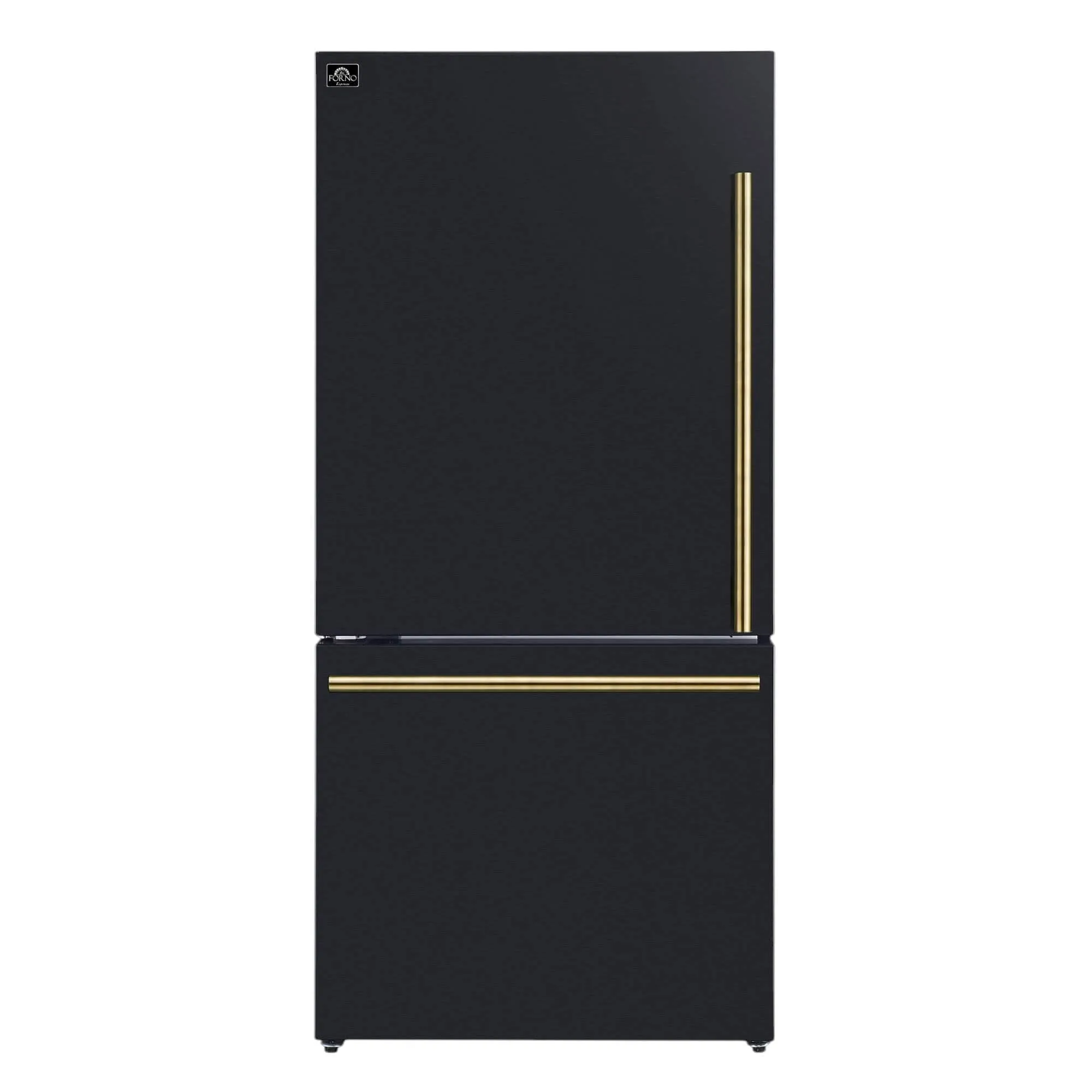 Forno Milano Espresso 31" Black 17.2 Cu.Ft W/ Ice Maker Bottom Freezer Refrigerator FFFFD1786-31BLK