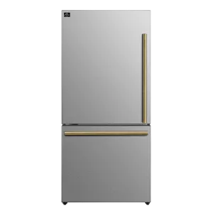 Forno Milano Espresso 31" Stainless 17.2 Cu.Ft W/ Ice Maker Bottom Freezer Refrigerator FFFFD1786-31S