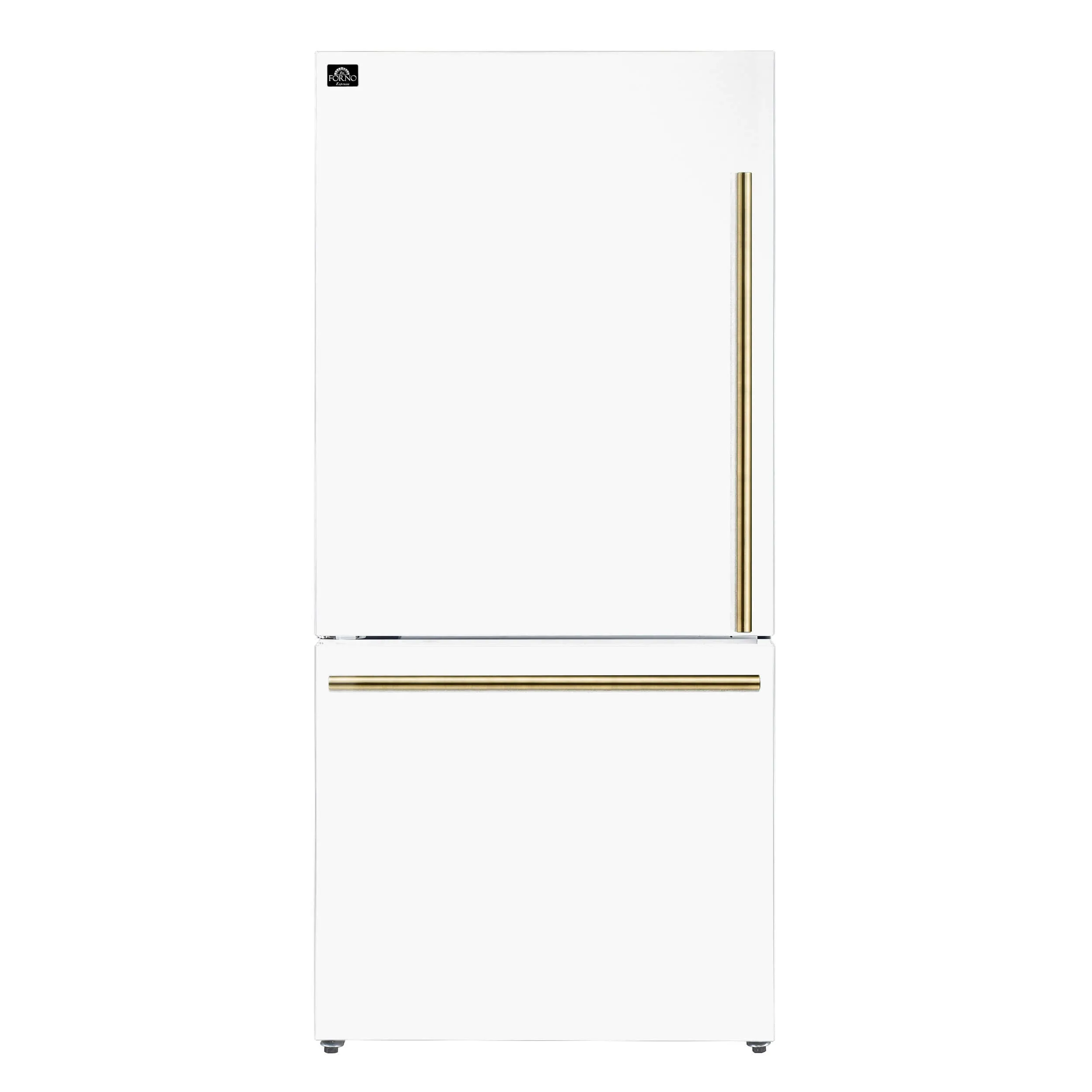 Forno Milano Espresso 31" White 17.2 Cu.Ft W/ Ice Maker Bottom Freezer Refrigerator FFFFD1786-31WHT