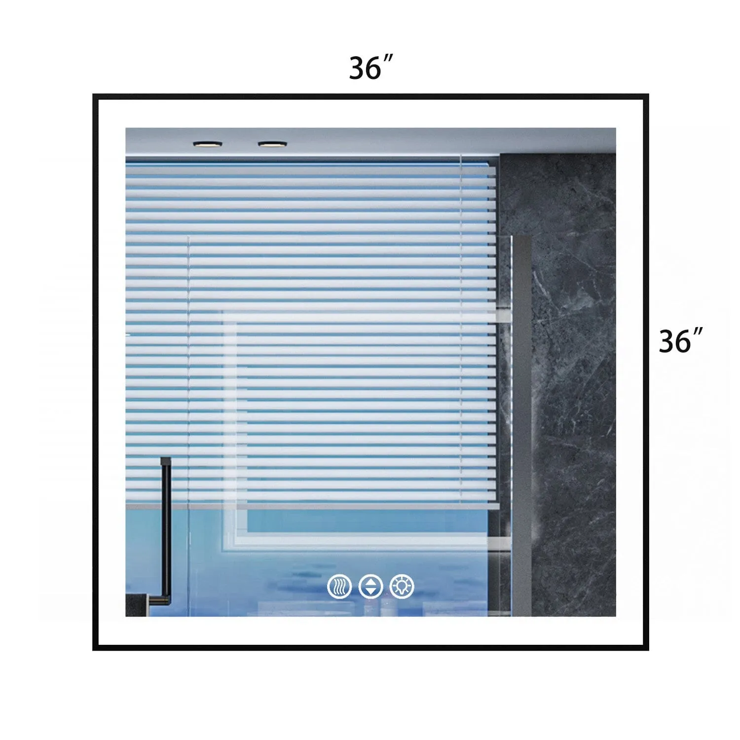 GIVING TREE 28"/32"/36"/40" LED Bathroom Mirror with Black Frame, Anti-Fog, Shatter-Proof, Memory, 3 Colors