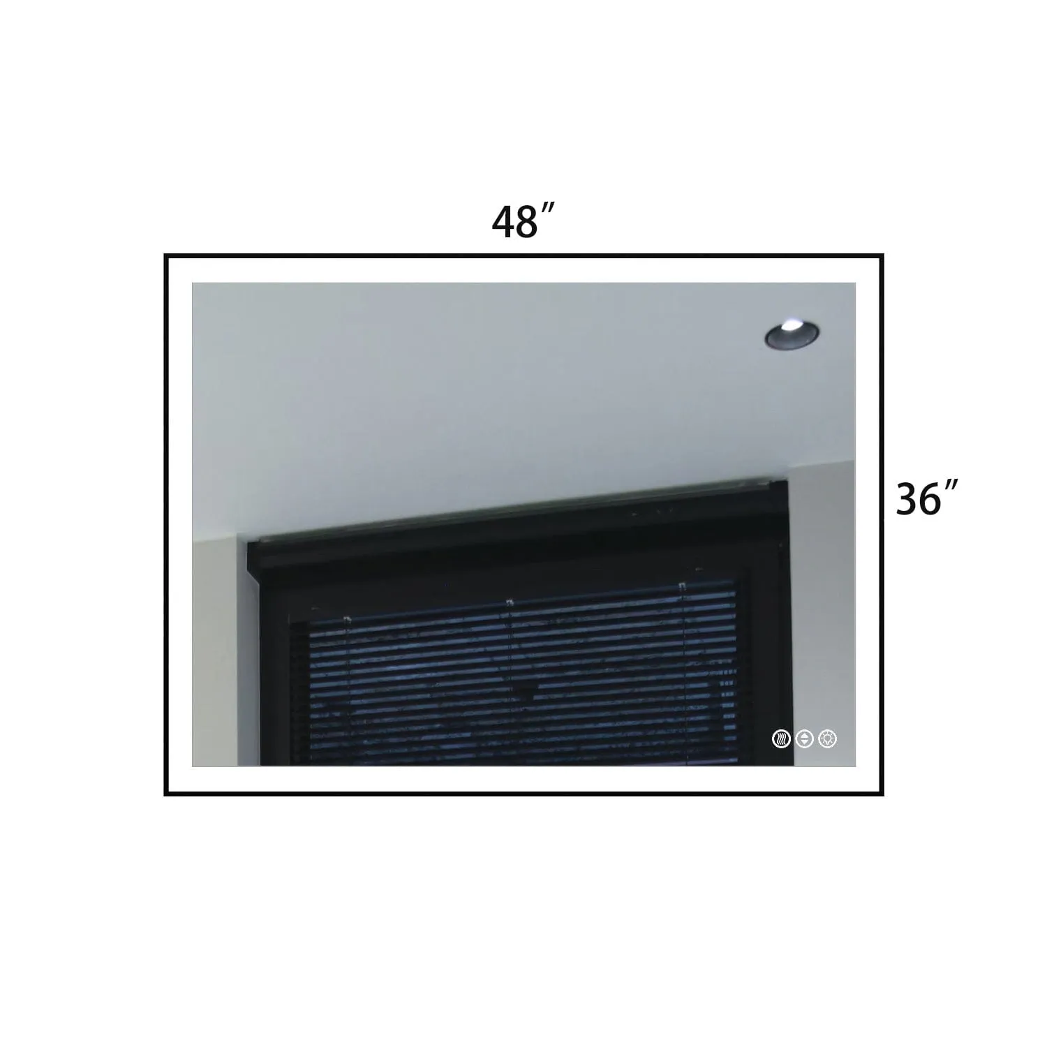 GIVING TREE 40"/48"/55" LED Bathroom Mirror with Black Frame, Anti-Fog, Shatter-Proof, Memory, 3 Colors