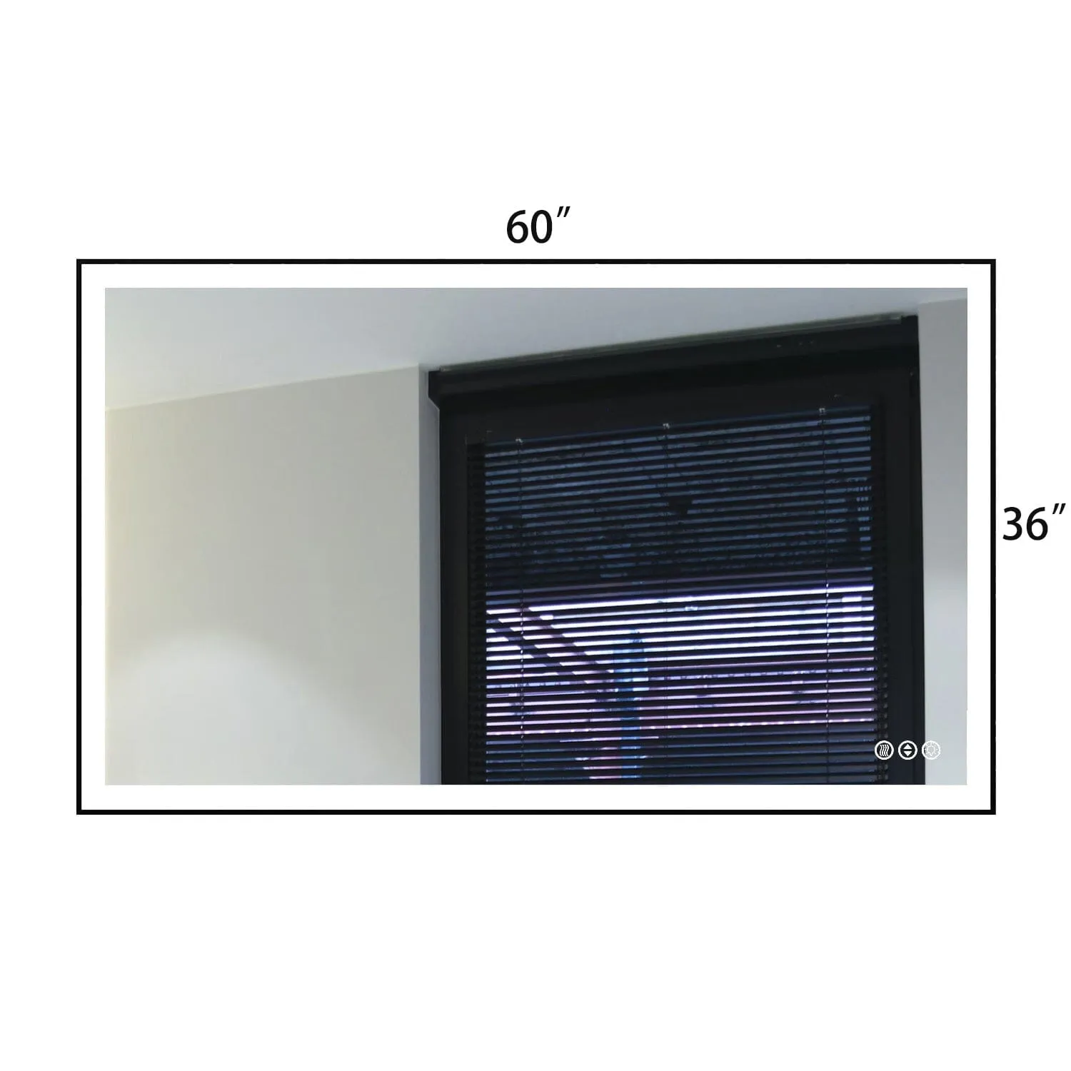 GIVING TREE 60"/72"/84" LED Bathroom Mirror with Black Frame, Anti-Fog, Shatter-Proof, Memory, 3 Colors