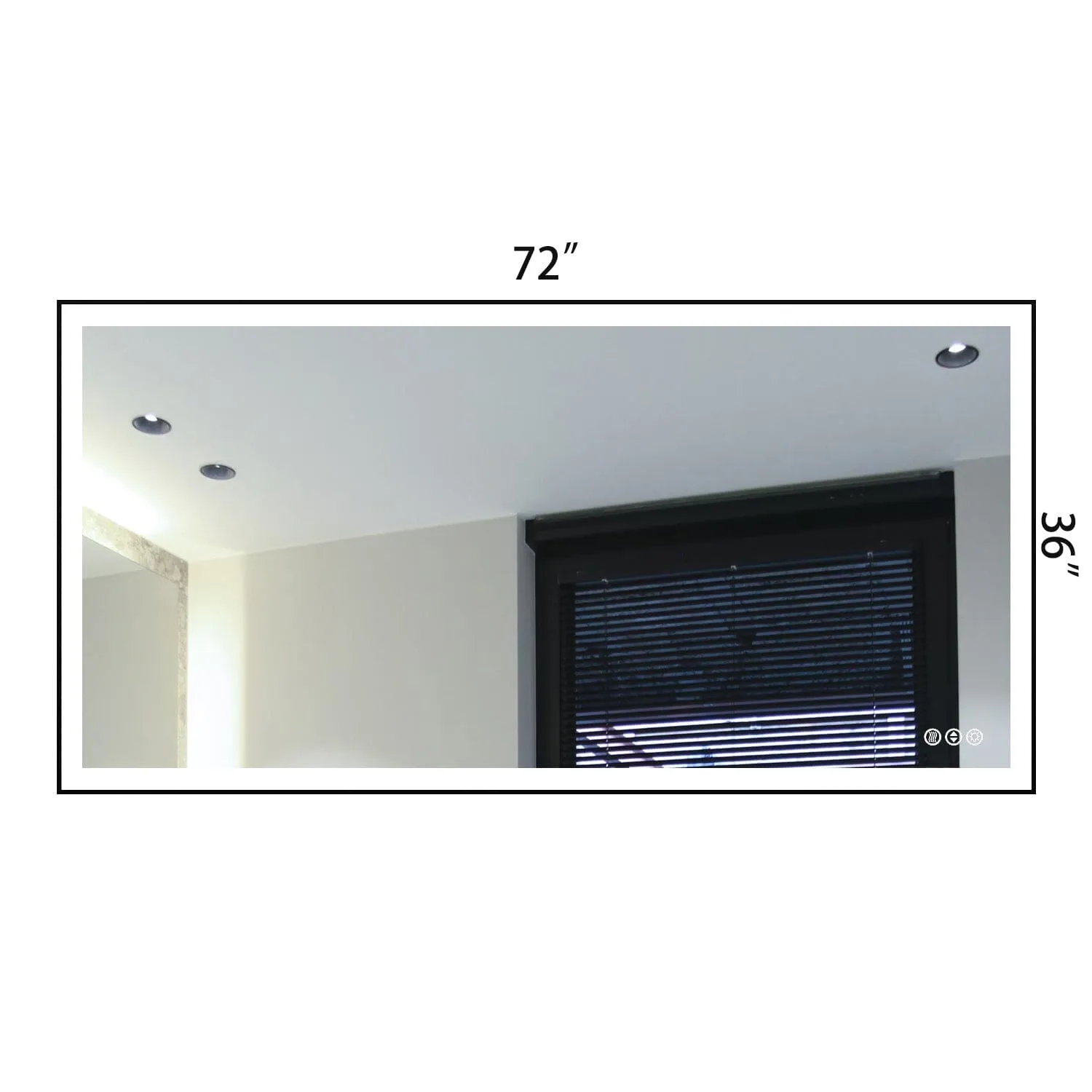 GIVING TREE 60"/72"/84" LED Bathroom Mirror with Black Frame, Anti-Fog, Shatter-Proof, Memory, 3 Colors