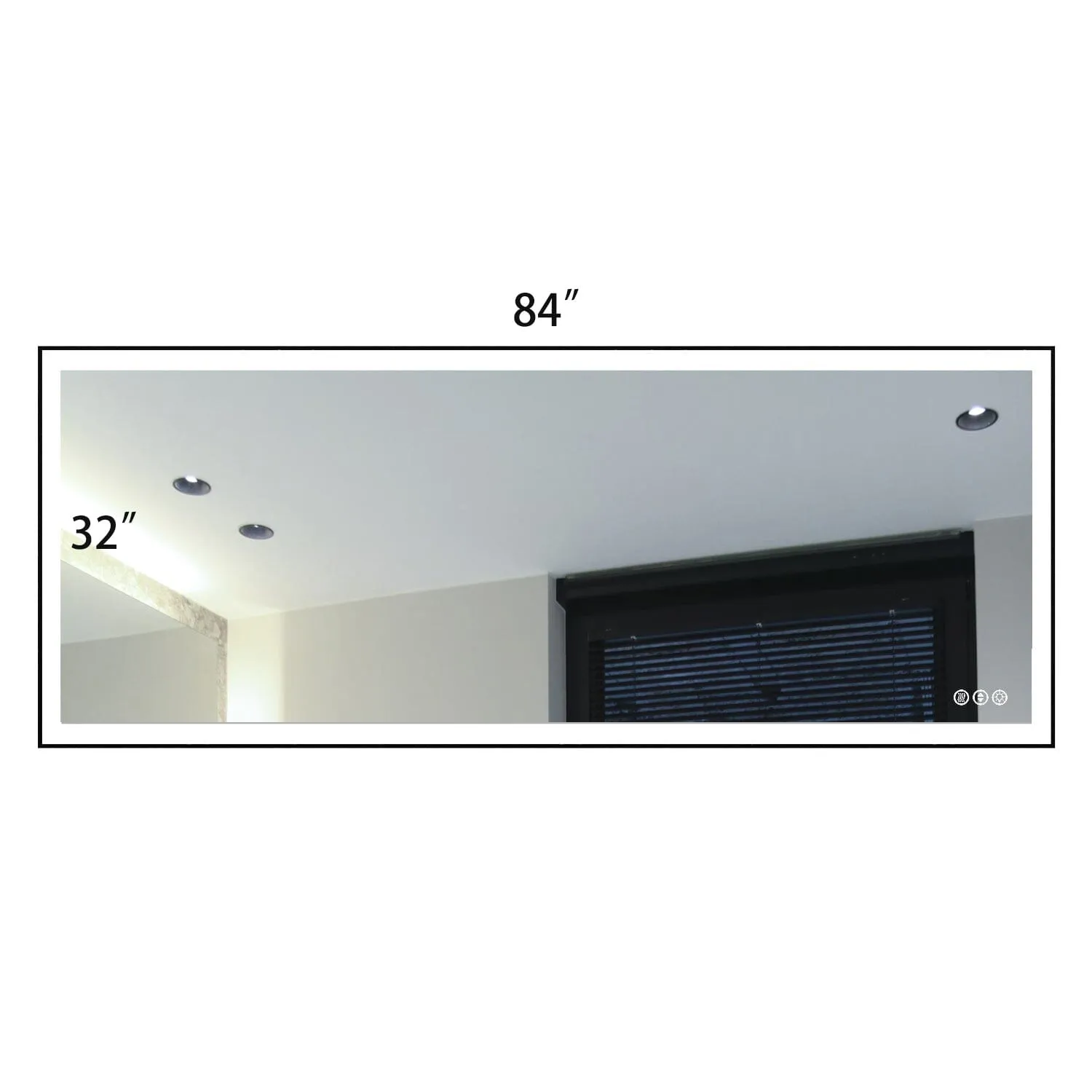 GIVING TREE 60"/72"/84" LED Bathroom Mirror with Black Frame, Anti-Fog, Shatter-Proof, Memory, 3 Colors