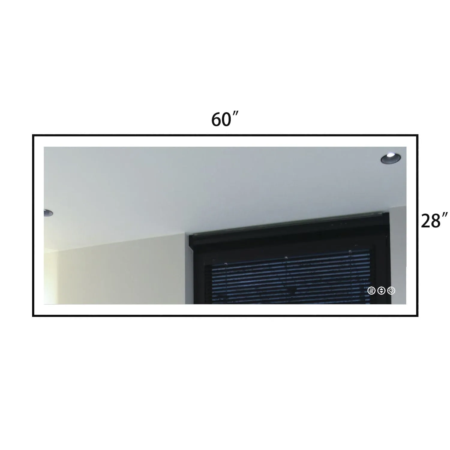 GIVING TREE 60"/72"/84" LED Bathroom Mirror with Black Frame, Anti-Fog, Shatter-Proof, Memory, 3 Colors