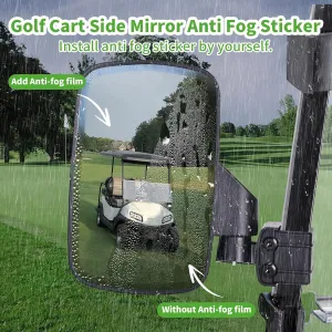 HD Shatterproof Golf Cart Side Mirror with Anti-Fog Film - 10L0L