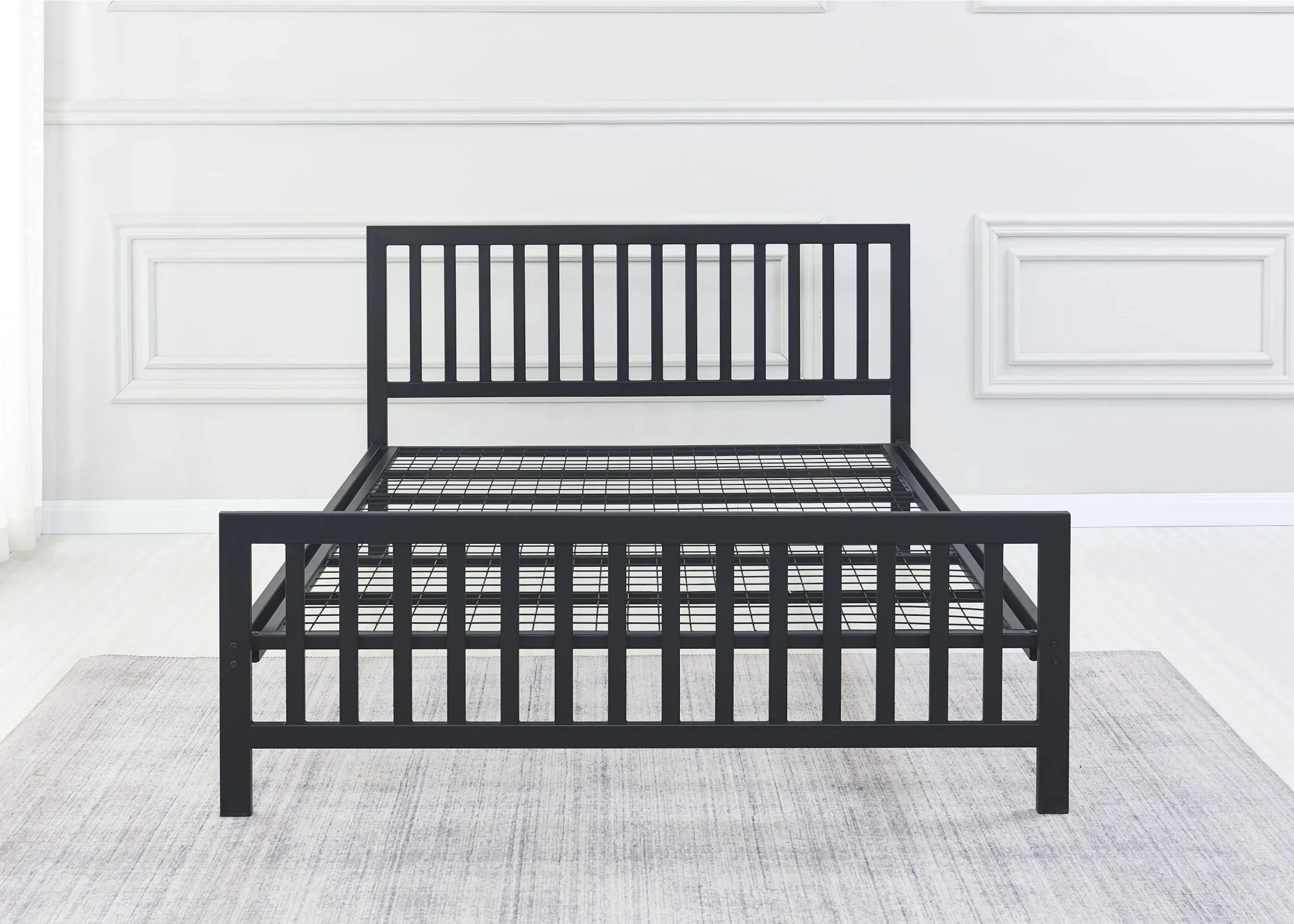 Holkham Bed with Mattress Bundle - Black