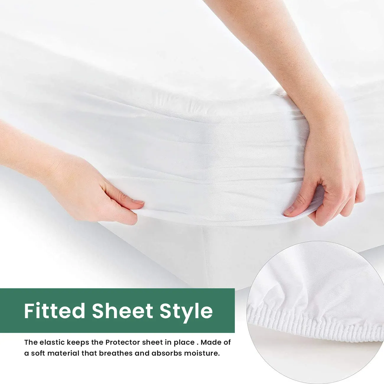 Hypoallergenic Waterproof Mattress Protector with Deep Pocket Coral Fleece 160x200 35cm