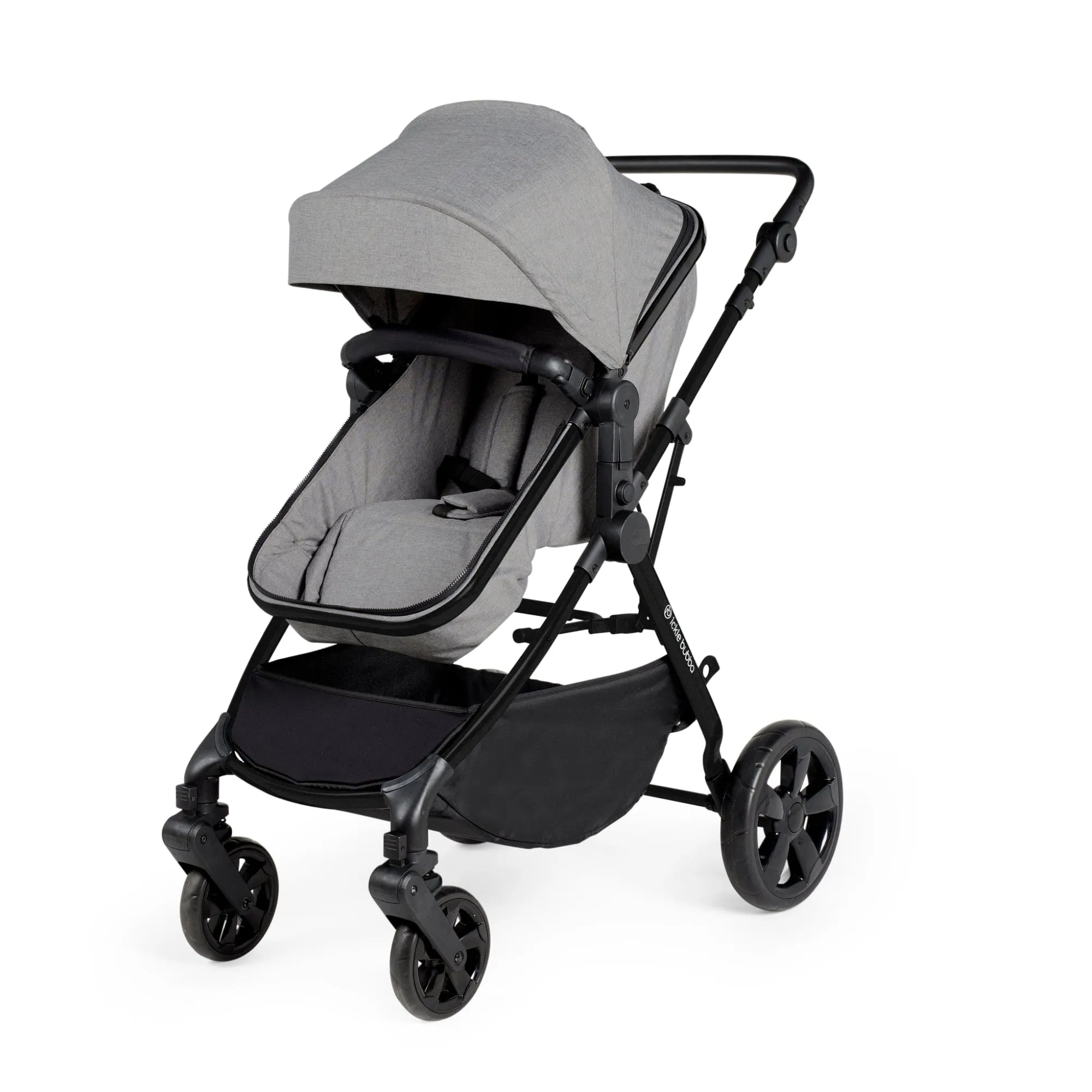 Ickle Bubba Comet I-Size Travel System With Stratus Car Seat & Isofix Base - Black / Space Grey / Black