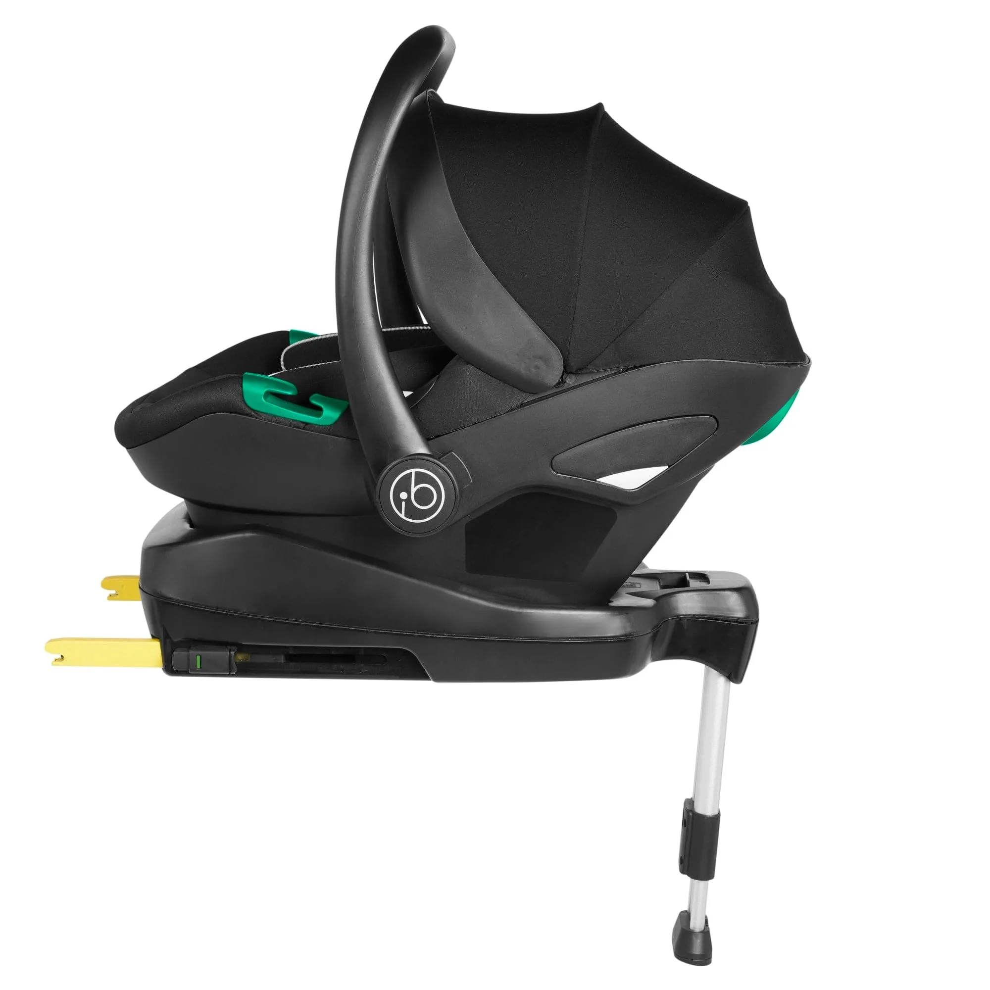 Ickle Bubba Comet I-Size Travel System With Stratus Car Seat & Isofix Base - Black / Space Grey / Black