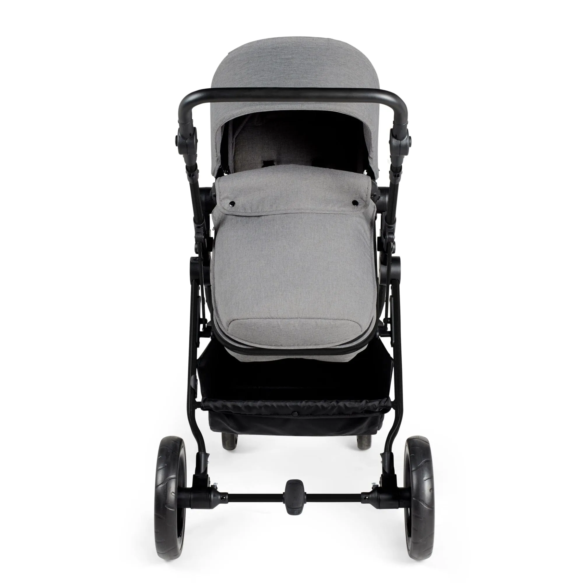 Ickle Bubba Comet I-Size Travel System With Stratus Car Seat & Isofix Base - Black / Space Grey / Black