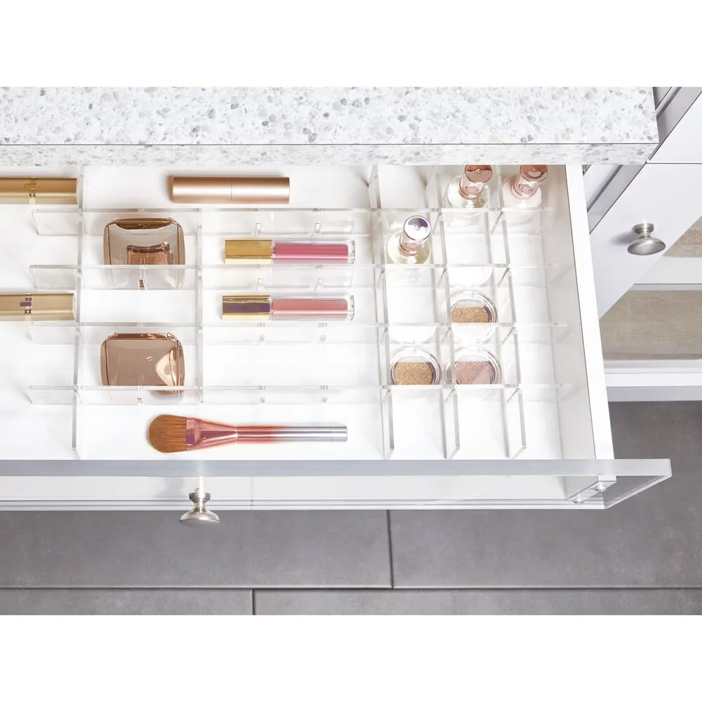 iDesign Clarity Customizable In-Drawer Organizer in Clear